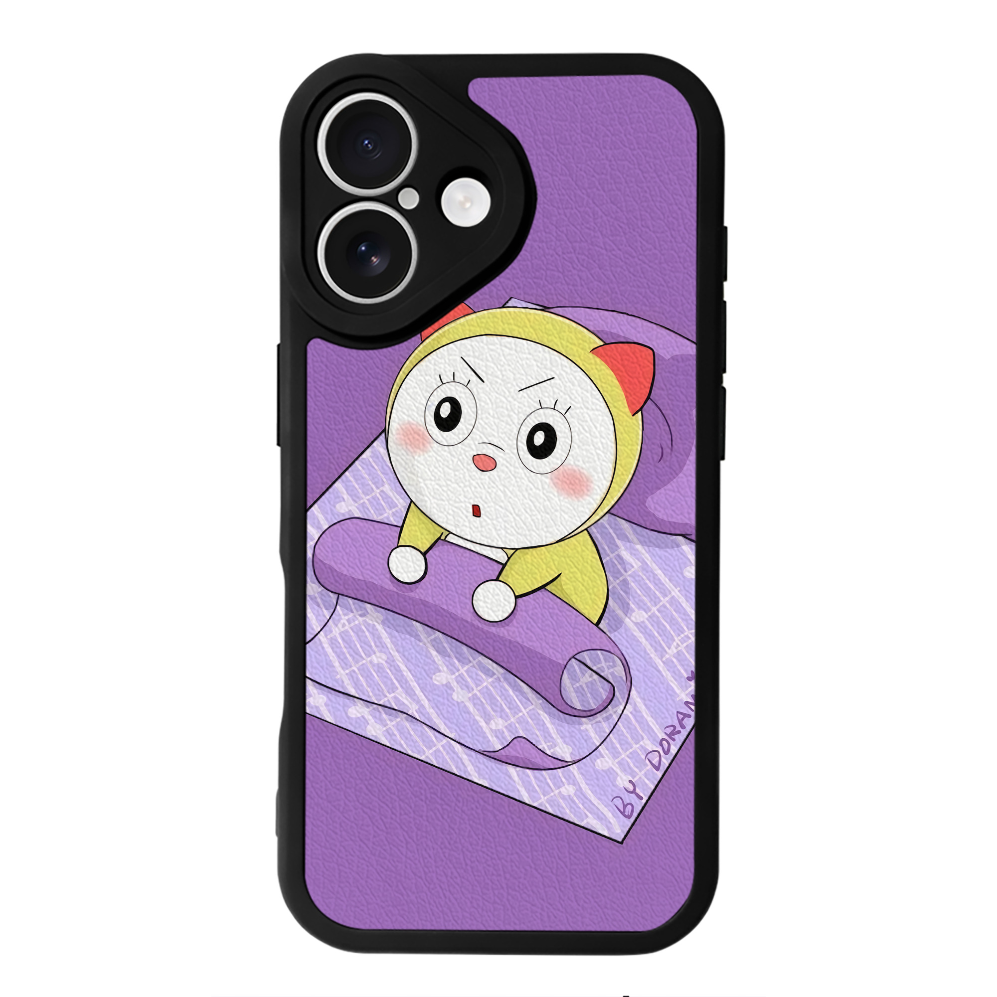 （画像用） ドラえもん Doraemon 【iPhone 16シリーズ対応】シリコンスマホケース（レザー調） 材質：シリコン